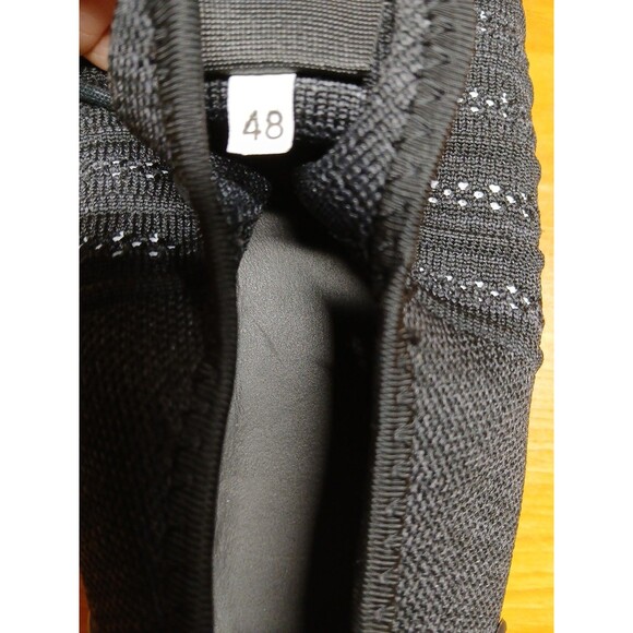 VNANV Black Slip On Designer Fashion Lace Running Shoes Sneakers Size 14 - Picture 13 of 15